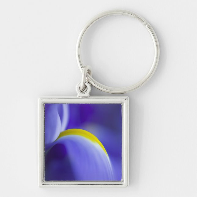 Nahe Details einer Blauen Flagge Iris. Schlüsselanhänger (Vorne)