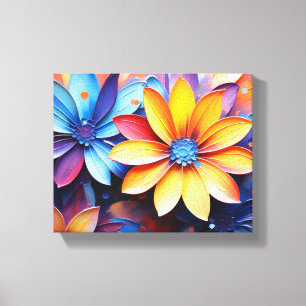 Nahe, florale Abstrakte Kunst faszinieren Leinwanddruck