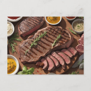 Nahe Grillzutaten Postkarte