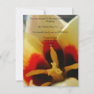 Nahe Hochzeitseinladung durch farbenfrohe Tulip Save The Date