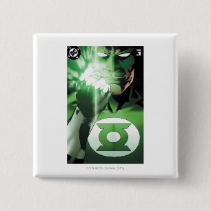 Nahe hohe Abdeckung der grünen Laterne Button