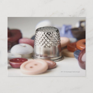 Nahe Knöpfe mit Metallkappe Postkarte