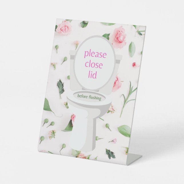 Nahe Lid vor Flush - SelbstStehendes Zeichen Sockelschild (Vorderseite)