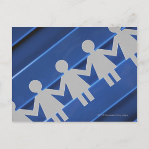 Nahe Papierkettenpuppen Postkarte