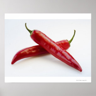 Nahe Paprikaschoten aus rotem Chili Poster