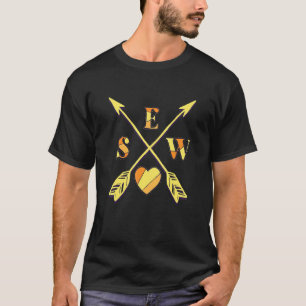 Nähe Pfeil Nähen Quilt Quilter Patchwork Handwerke T-Shirt