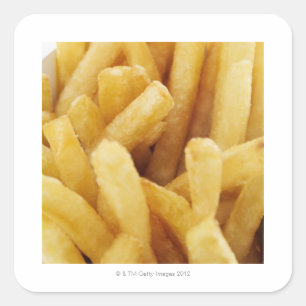 Nahe Pommes frites Quadratischer Aufkleber
