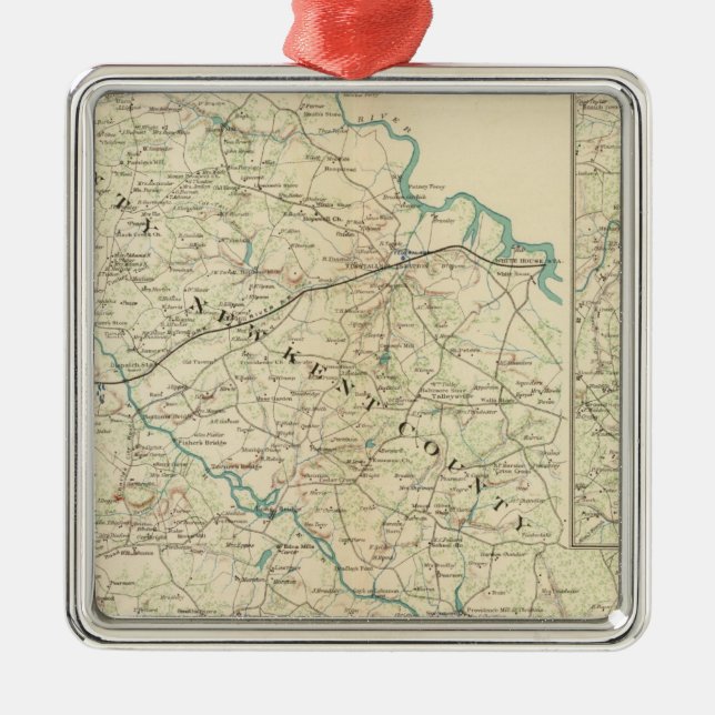 Nähe Richmond, VA, Halbinsel Ornament Aus Metall (Vorne)