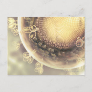 Nahe Struktur einer HIV-Zelle Postkarte