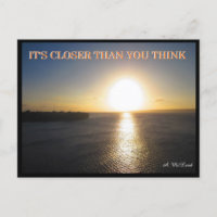 Nahe Sun Postkarte - FLat Earth Meme