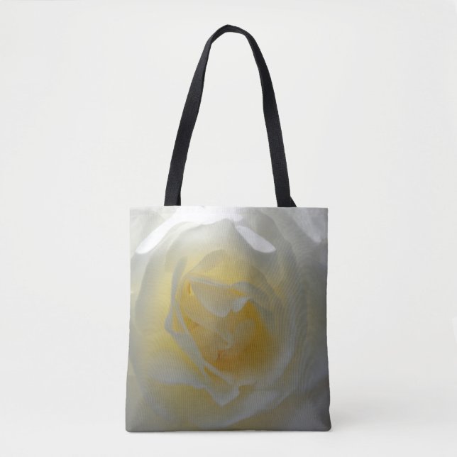 Nahe Tasche mit weißer Rose (Vorderseite)