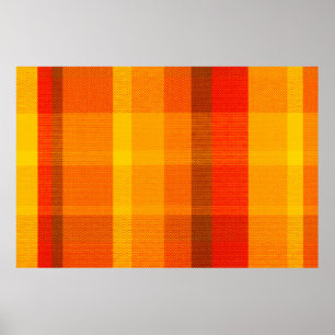 nahe Textur mit kariertem Tuch  Poster
