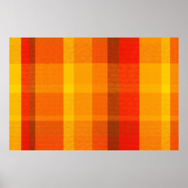 nahe Textur mit kariertem Tuch  Poster (Vorne)