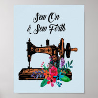 Nähen auf Vintager Nähmaschine und Blütenapparat