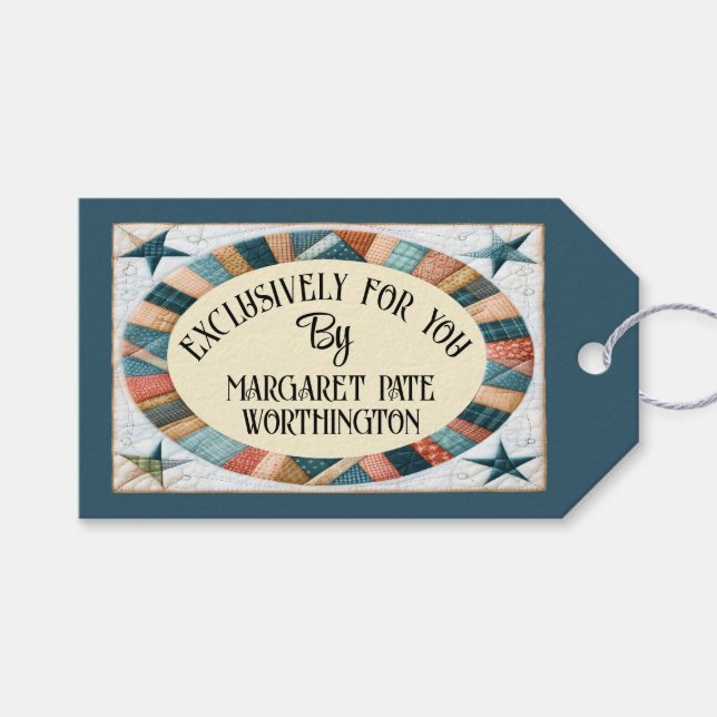 Nähen/Beenden der Visitenkarte Geschenkanhänger (Vorderseite (Horizontal))