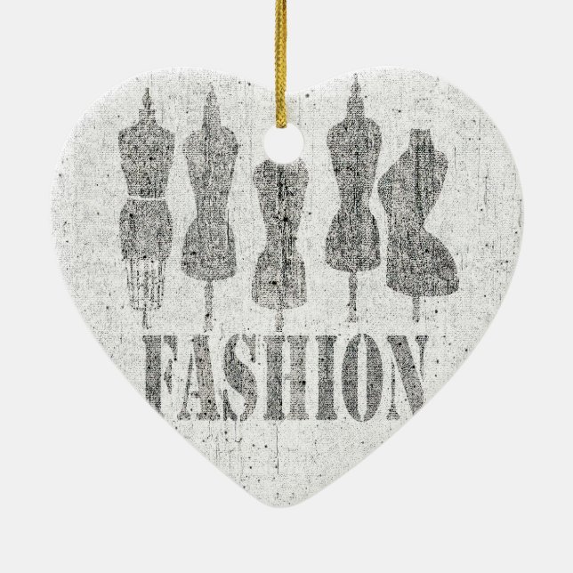 Nähen Beruflicher Vintager Schneiderkleid Stylist Keramikornament (Hinten)