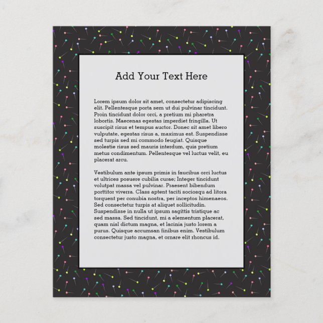 Nähen Buttone Schwarze Dressmaker Seamstress Schne Flyer (Vorne)