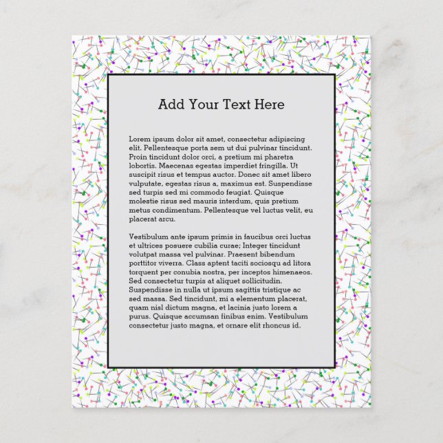 Nähen Buttone Weißer Dressmaker Seamstress Schneid Flyer (Vorne)