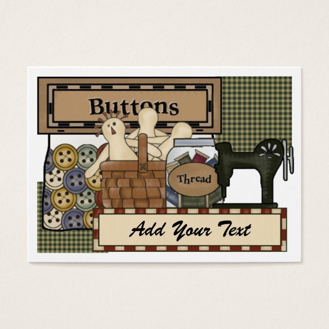 Nähen / Crafter / Seamstresskarte / Tag - SRF (Vorderseite)