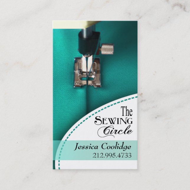 Nähen: Damenschneiderin, Schneider, Designer, Visitenkarte (Vorderseite)