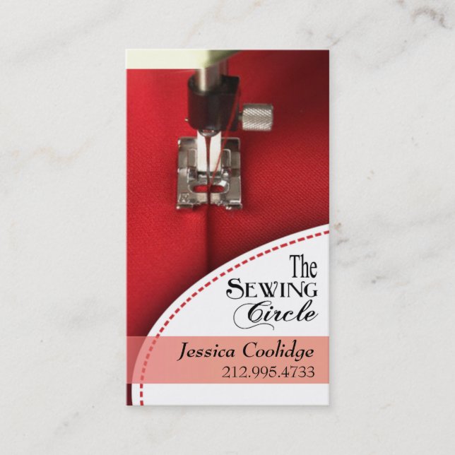 Nähen: Damenschneiderin, Schneider, Designer, Visitenkarte (Vorderseite)