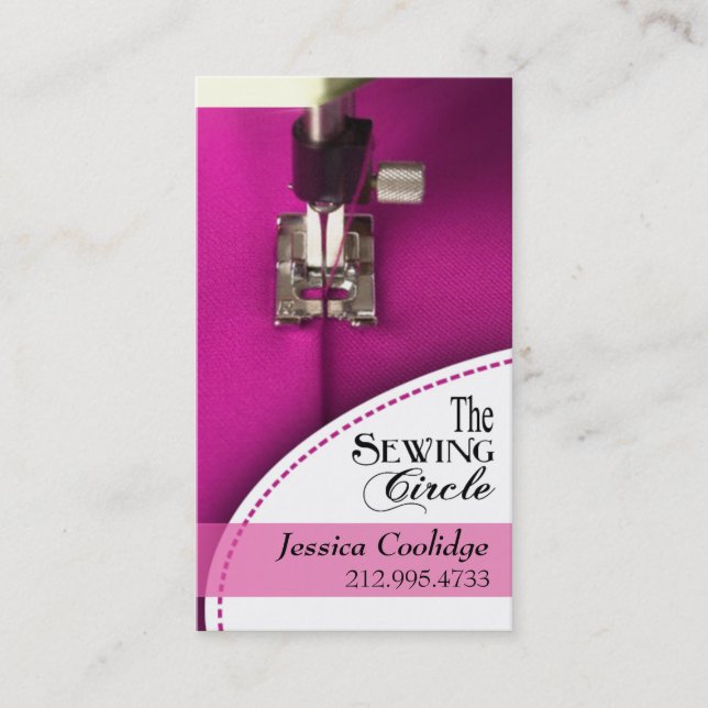 Nähen: Damenschneiderin, Schneider, Designer, Visitenkarte (Vorderseite)