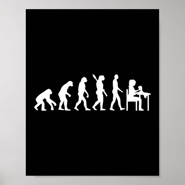 Nähen der Evolution Nähen Quilting Crocheting Poster (Vorne)