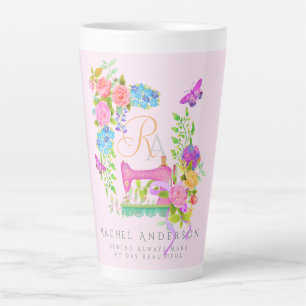 Nähen der Flachblanderimpfung Rosa Milchtasse