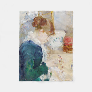 Nähen der Frau, Berthe Morisot Fleecedecke
