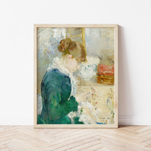 Nähen der Frau   Berthe Morisot Poster