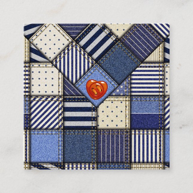 Nähen der nahtlosen Business Card Telefonnummerkarte (Vorderseite)