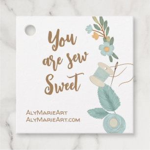 Nähen des Embroidery Small Business Label-Tags Geschenkanhänger