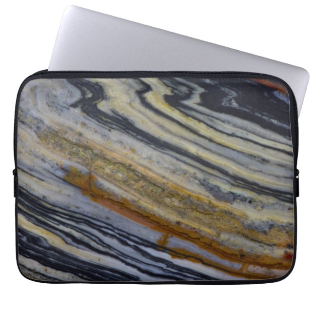 Nahen eines Striated Jasper Slab Laptopschutzhülle (Vorderseite)