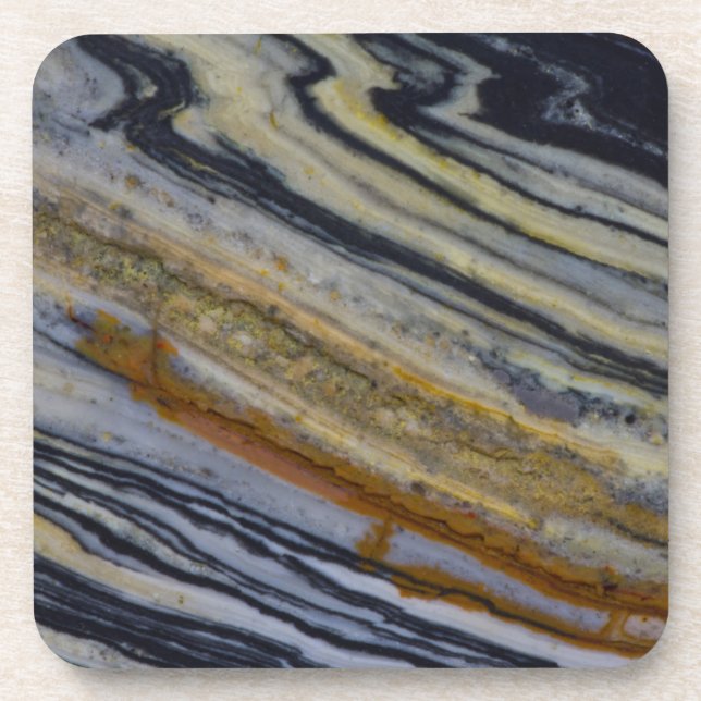 Nahen eines Striated Jasper Slab Untersetzer (Vorderseite)