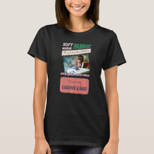 Nähen für Frauen Stoff Verrückte Patchwork Dame Ku T-Shirt