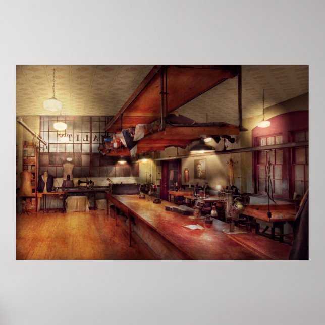 Nähen - Gewerbliche Kleidung Poster (Vorne)