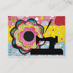 Nähen / Handmade by - Business / Einschließkarte Visitenkarte