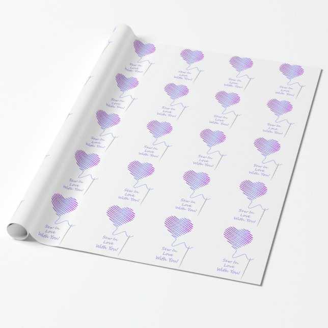 Nähen in Liebe mit Ihnen Geschenkpapier (Ungerollt)
