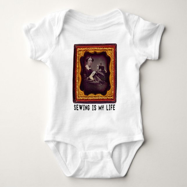 Nähen ist mein Leben Baby Strampler (Vorderseite)