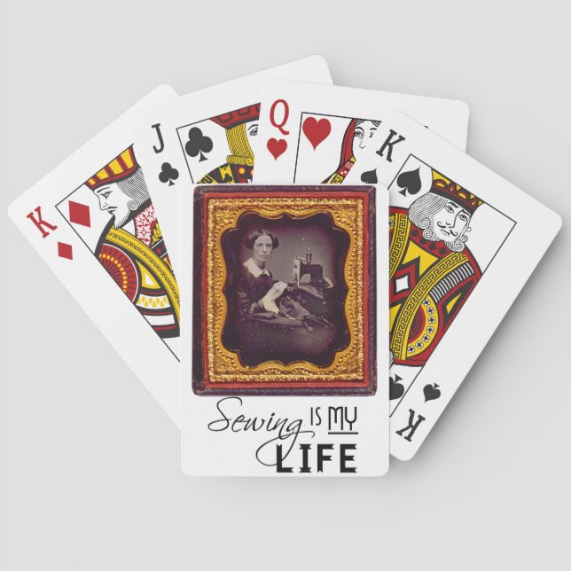 Nähen ist mein Leben Spielkarten (Rückseite)