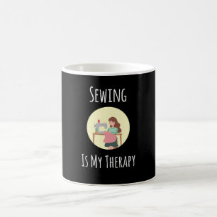 Nähen ist meine Therapie - Funny Quilting Kaffeetasse