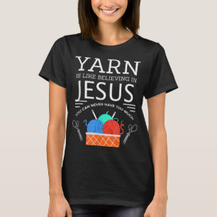 Nähen Jesus Quilting Garn Nadel Christlich T-Shirt