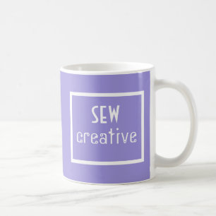 Nähen kreativer Nähwörter Lila Kaffee-Tasse Kaffeetasse