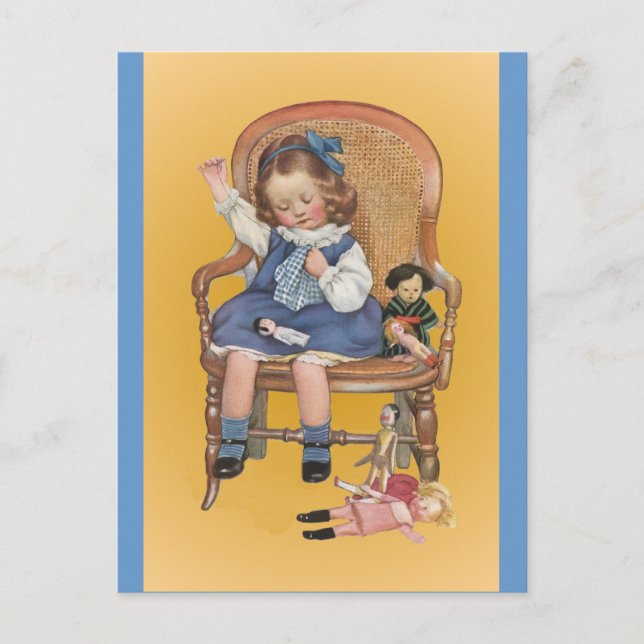 Nähen lernen postkarte (Vorderseite)