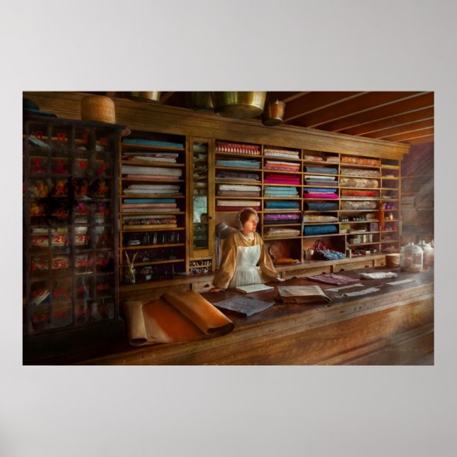 Nähen - Mischen des Reparatur-Stores Poster (Vorne)