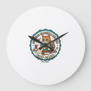 Nähen Mode Design Katze Katzenliebhaber Geschenk - Große Wanduhr