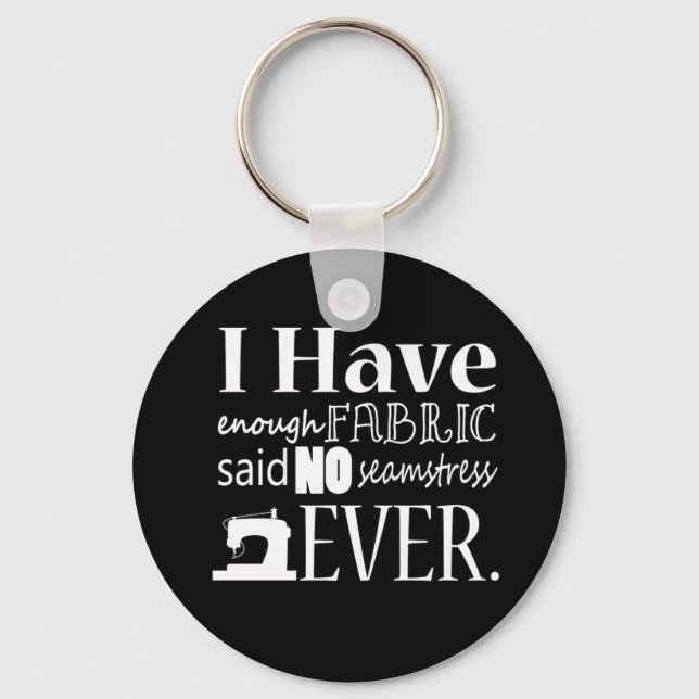 Nähen ・ Nicht genug Stoff {dunkel} Schlüsselanhänger (Vorderseite)