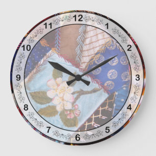 Nähen - Patchwork - Omas Quilt Große Wanduhr