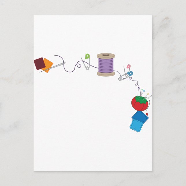 Nähen Postkarte (Vorderseite)