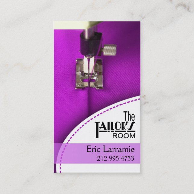 Nähen: Schneider, Damenschneiderin, Designer, Visitenkarte (Vorderseite)